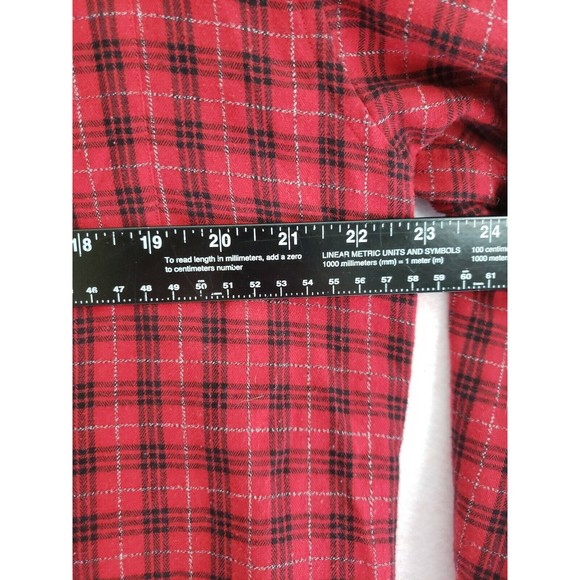 Men's Enro English Twill Red Plaid Shirt Med long sleeve Hong Kong - Picture 7 of 7